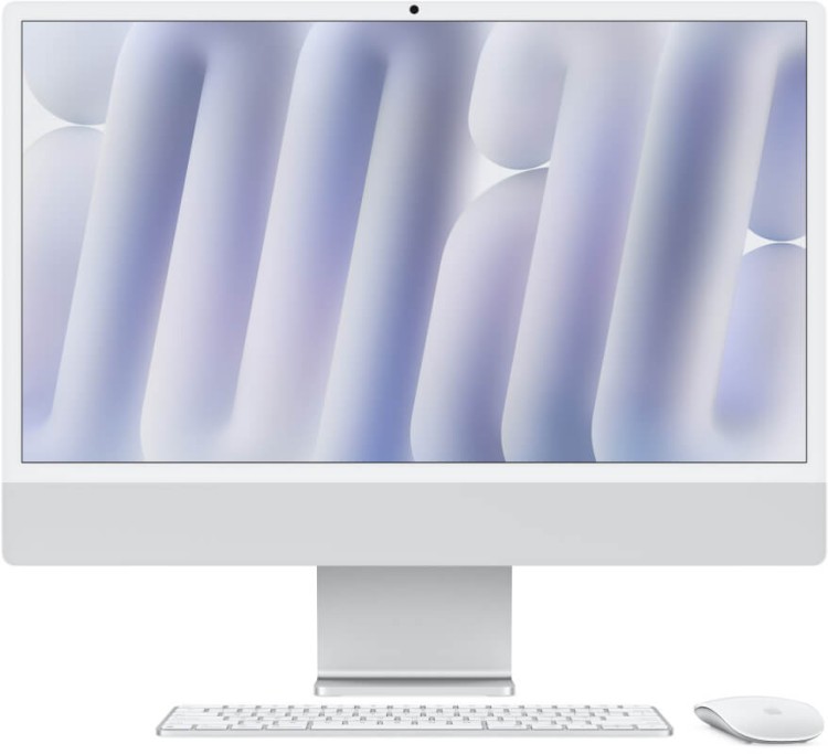 Моноблок Apple iMac 24" Retina 4,5K (M4 10C CPU, 10C GPU) 32/512GB SSD, серебристый