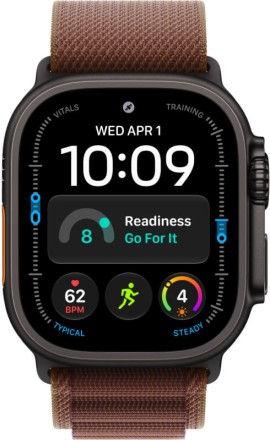 Умные часы Apple Watch Ultra 4, GPS+Cellular, 49 mm, Alpine Loop (титановый черный/бургунди), размер M