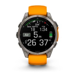 Garmin Fenix 8 AMOLED, 47 mm Sapphire, Titanium с Spark Orange/Graphite